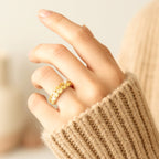 ⏳Limited-time 50% off⏰Full Circle Sparkling Zircon Fashion Ring💍