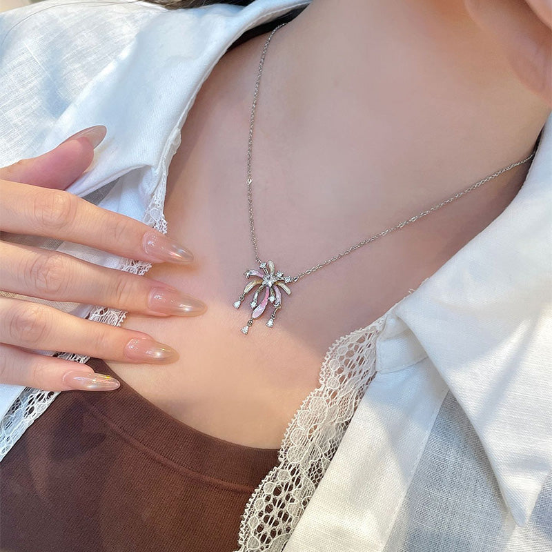 ⏳Limited-time 50% off⏰Romantic Colorful Zircon Firework Necklace📿