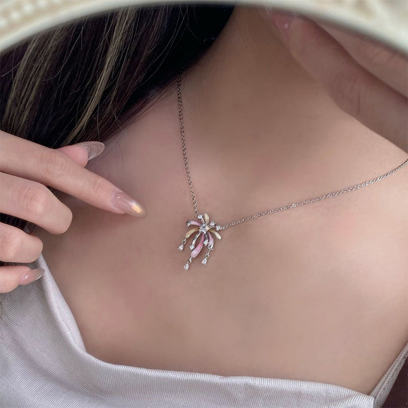 ⏳Limited-time 50% off⏰Romantic Colorful Zircon Firework Necklace📿