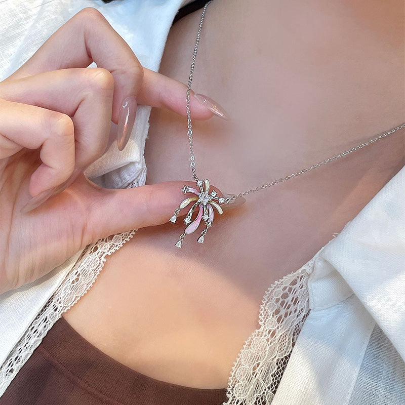 ⏳Limited-time 50% off⏰Romantic Colorful Zircon Firework Necklace📿