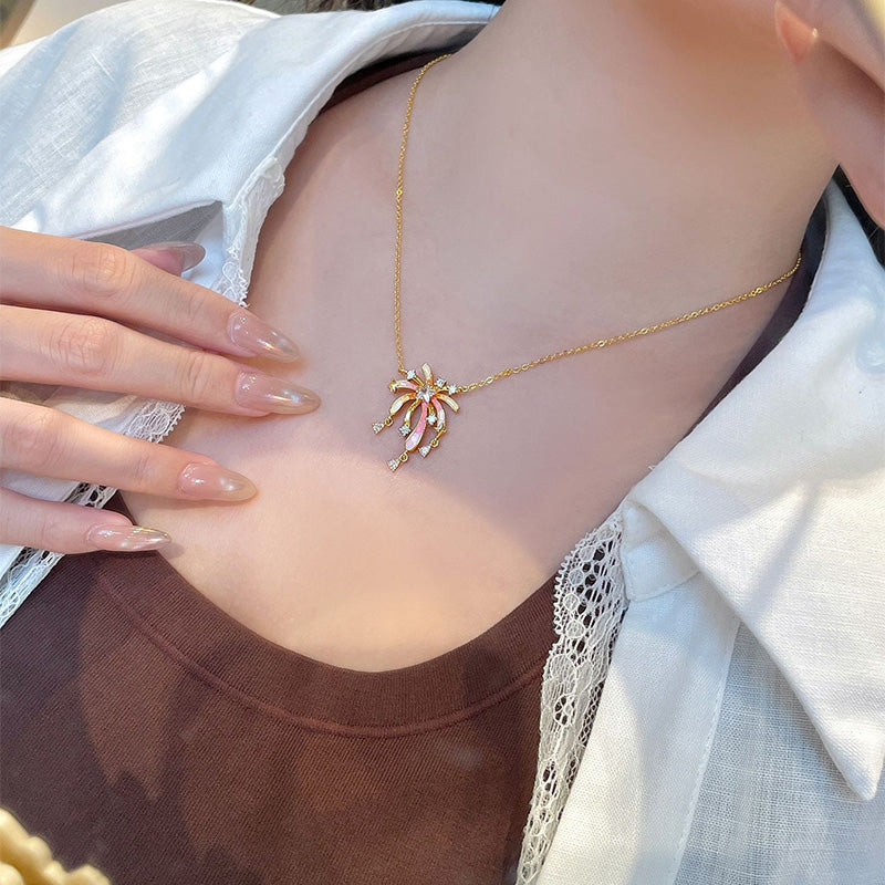 ⏳Limited-time 50% off⏰Romantic Colorful Zircon Firework Necklace📿