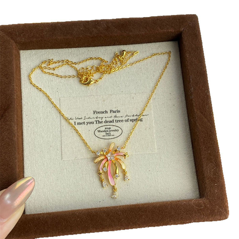 ⏳Limited-time 50% off⏰Romantic Colorful Zircon Firework Necklace📿