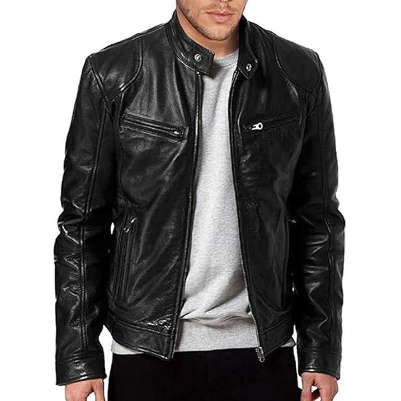 ⏳Limited-time 50% off⏰Men's Trendy Zip-Up Stand Collar Jacket🧥