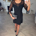 ⏳Limited-time 50% off⏰Sheer Lace Long Sleeve A-Line Mini Dress👗