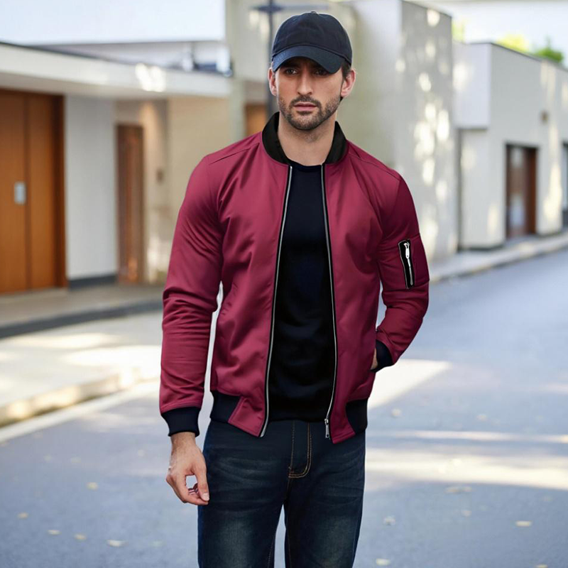⏳Limited-time 50% off⏰Men's Classic Zip-Up Bomber Jacket🧥