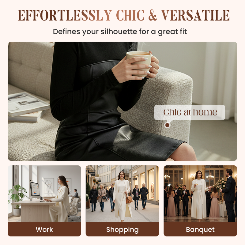 ⏳Limited-time 50% off⏰Chic Stand Collar Slim Fit Patchwork Dress👗