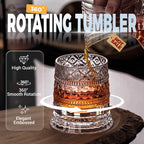 ⏳Limited-time 50% off⏰360° Rotating Whiskey Glass Tumbler🍺