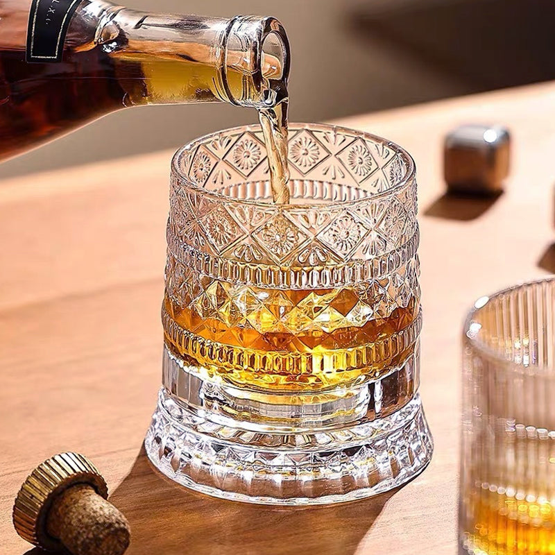 ⏳Limited-time 50% off⏰360° Rotating Whiskey Glass Tumbler🍺
