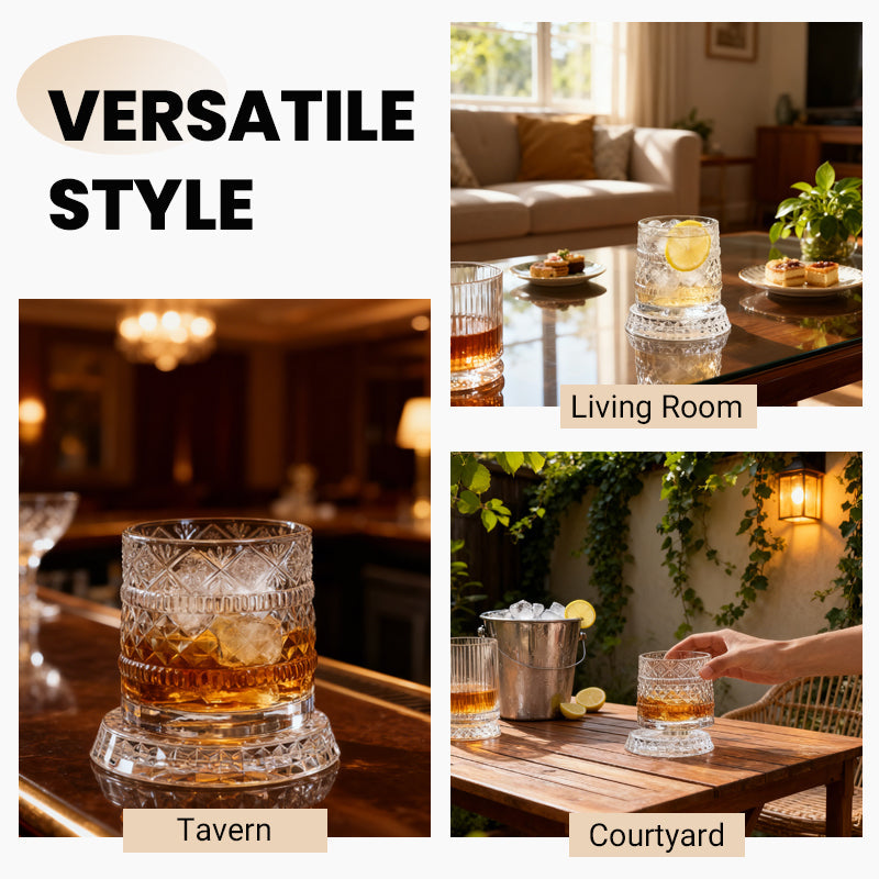 ⏳Limited-time 50% off⏰360° Rotating Whiskey Glass Tumbler🍺