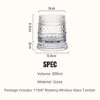 ⏳Limited-time 50% off⏰360° Rotating Whiskey Glass Tumbler🍺