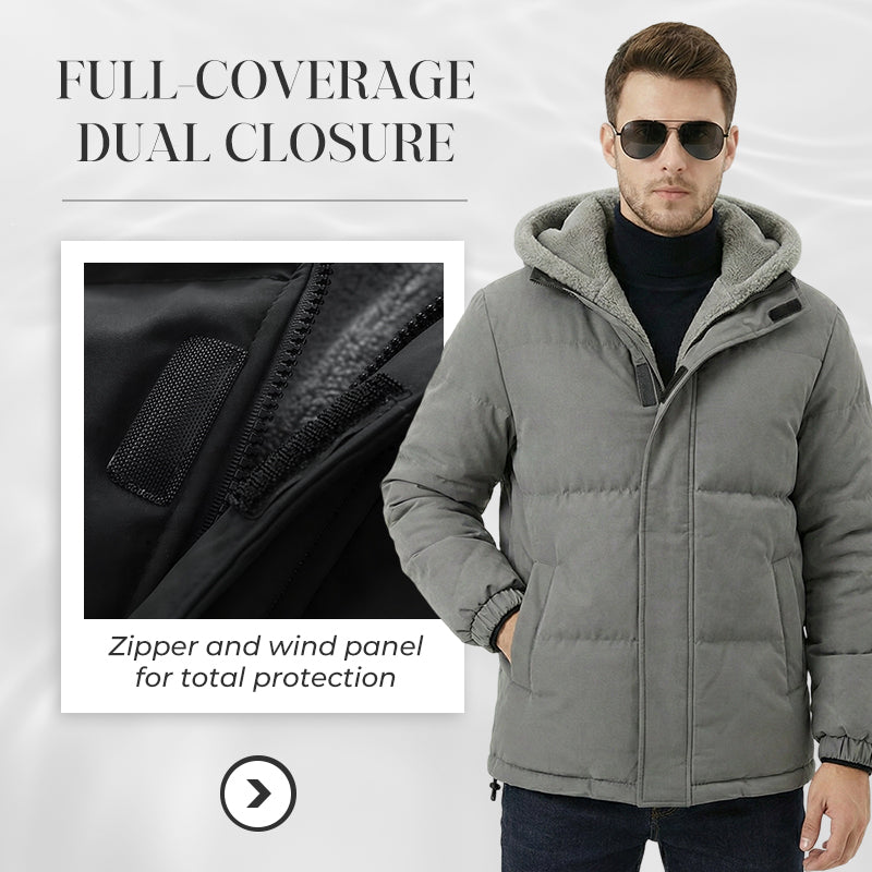 ⏳Limited-time 50% off⏰Men’s Cold-Resistant Windproof Thermal-Lined Hooded Coat 🪶🧥