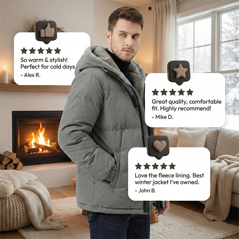 ⏳Limited-time 50% off⏰Men’s Cold-Resistant Windproof Thermal-Lined Hooded Coat 🪶🧥