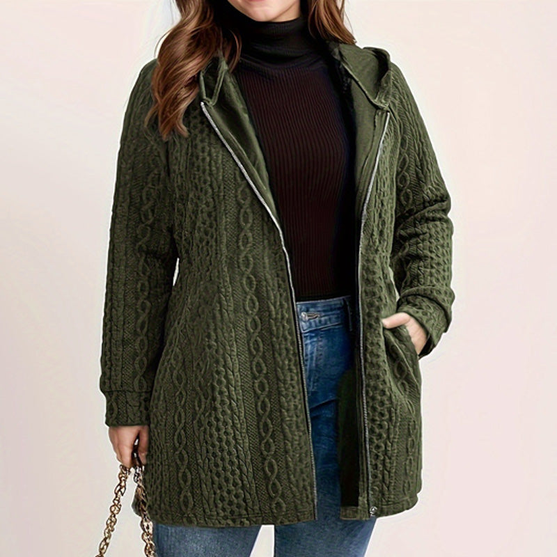 ⏳Limited-time 50% off⏰Relaxed Fit Hooded Jacket with Textured Weave🧶🧥