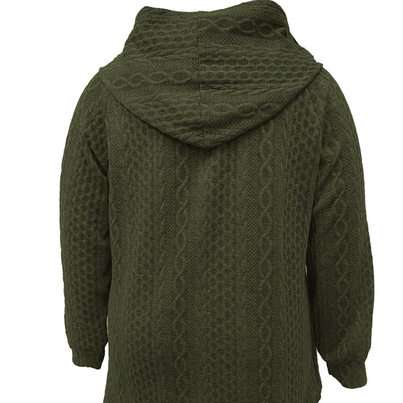 ⏳Limited-time 50% off⏰Relaxed Fit Hooded Jacket with Textured Weave🧶🧥