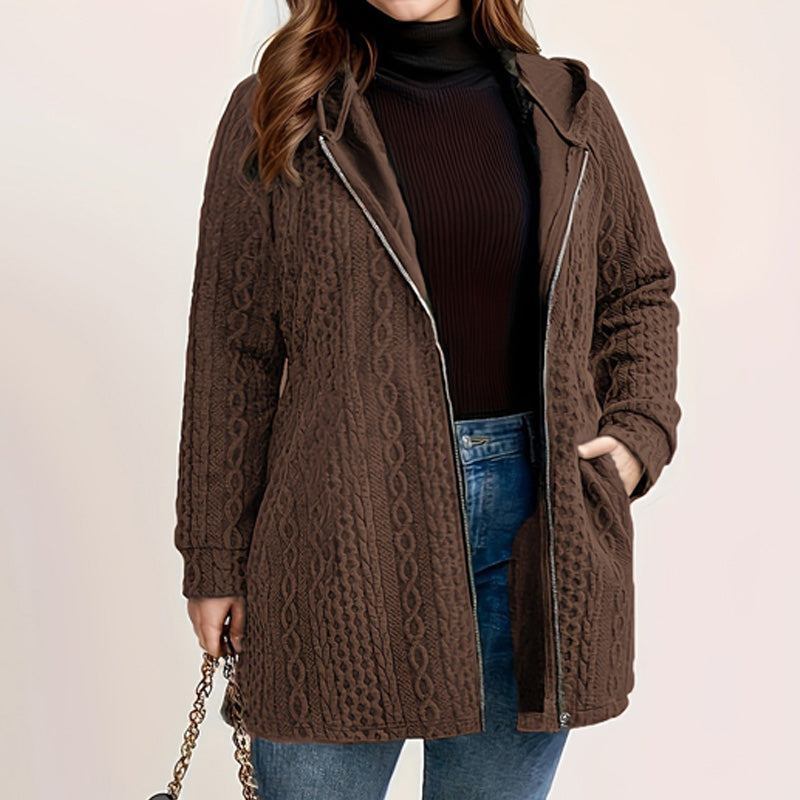 ⏳Limited-time 50% off⏰Relaxed Fit Hooded Jacket with Textured Weave🧶🧥
