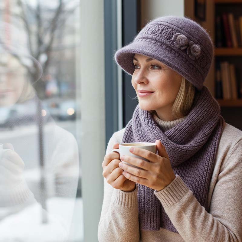 Stylish 2-piece setWomen's Hat Scarf Winter Set👒