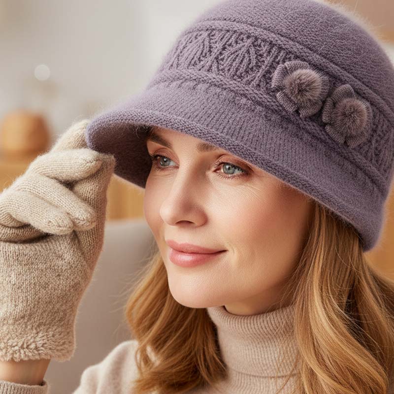 Stylish 2-piece setWomen's Hat Scarf Winter Set👒
