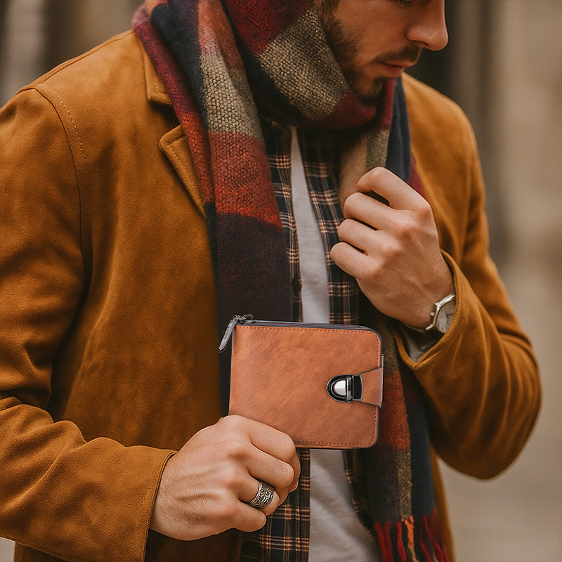 ⏳Limited-time 50% off⏰Men's Compact Vintage Zippered Wallet💰