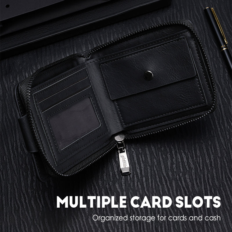 ⏳Limited-time 50% off⏰Men's Compact Vintage Zippered Wallet💰