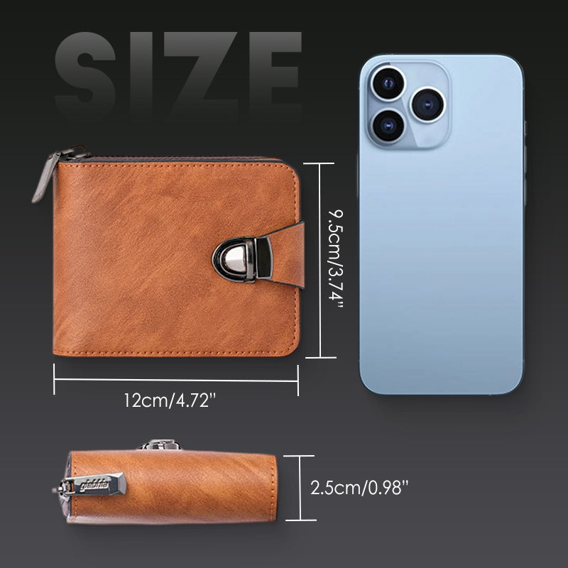 ⏳Limited-time 50% off⏰Men's Compact Vintage Zippered Wallet💰