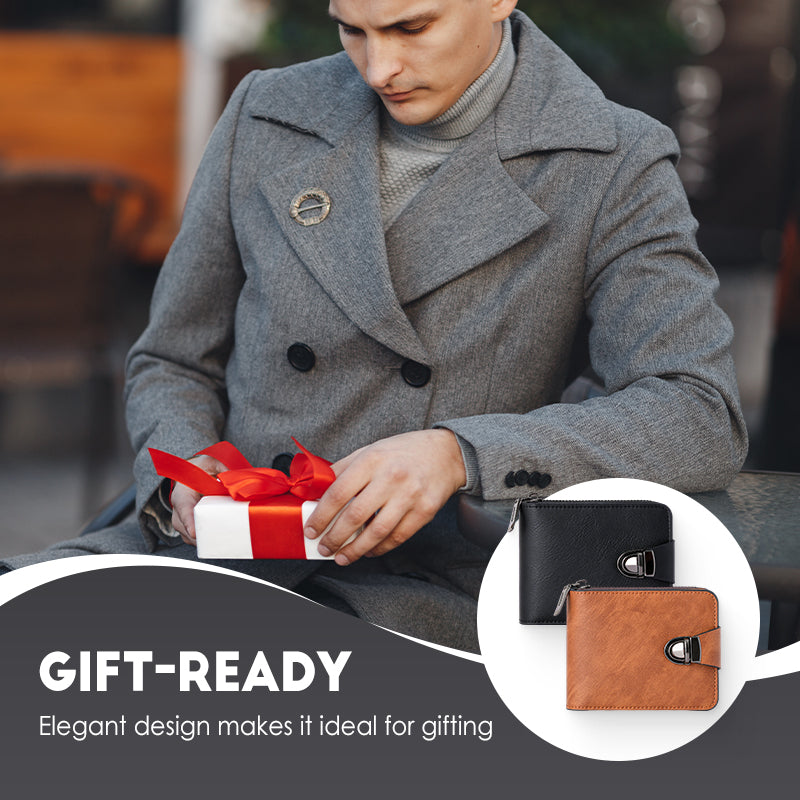 ⏳Limited-time 50% off⏰Men's Compact Vintage Zippered Wallet💰