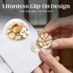 ⏳Limited-time 50% off⏰Chic Rhinestone Floral Cufflink & Brooch🌸🪡