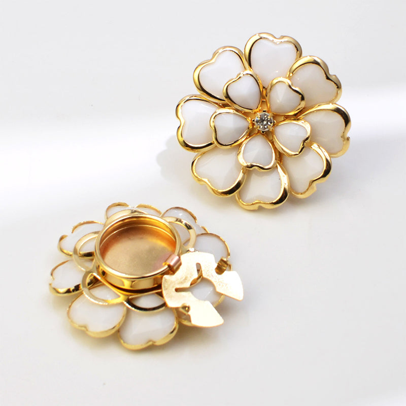 ⏳Limited-time 50% off⏰Chic Rhinestone Floral Cufflink & Brooch🌸🪡