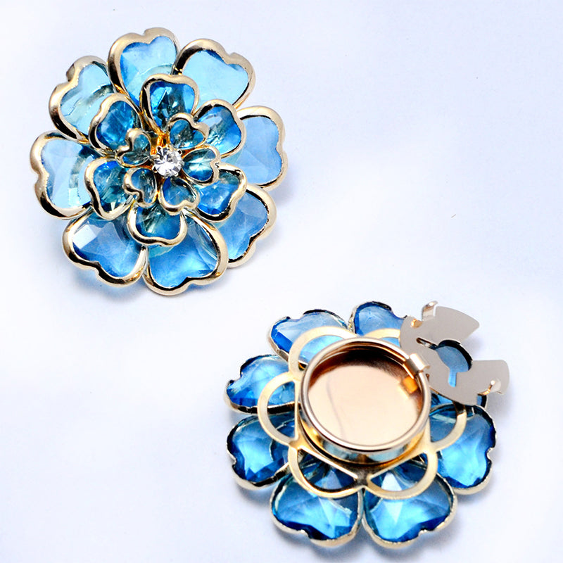 ⏳Limited-time 50% off⏰Chic Rhinestone Floral Cufflink & Brooch🌸🪡