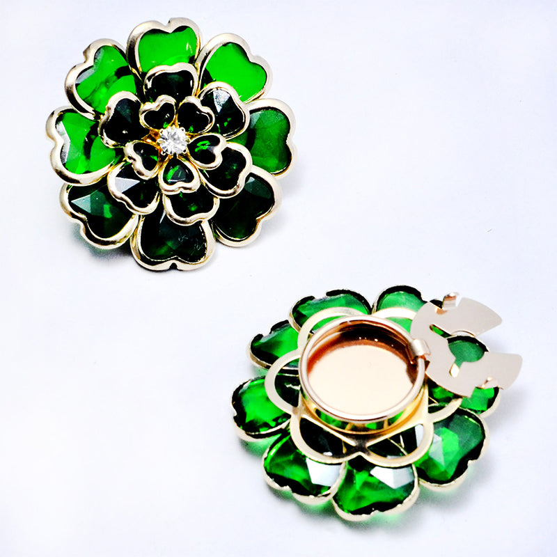 ⏳Limited-time 50% off⏰Chic Rhinestone Floral Cufflink & Brooch🌸🪡