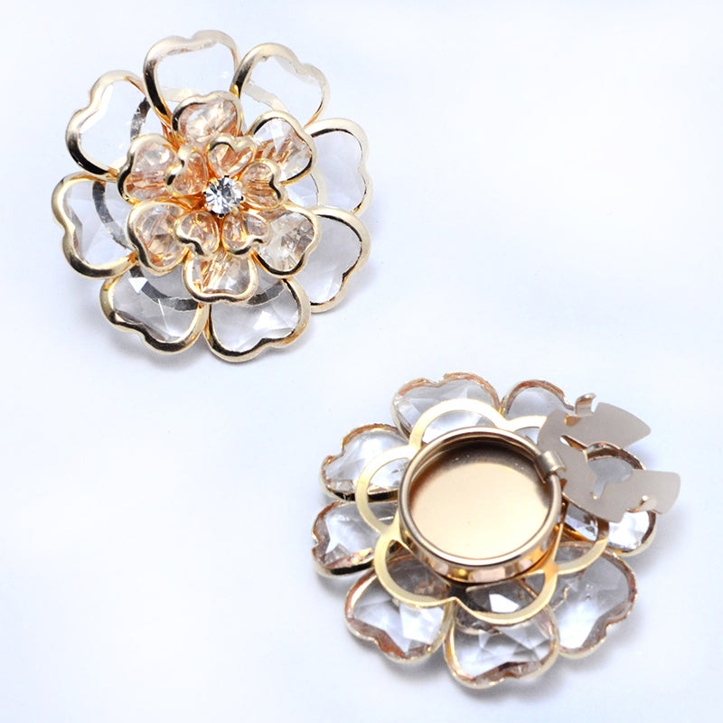 ⏳Limited-time 50% off⏰Chic Rhinestone Floral Cufflink & Brooch🌸🪡