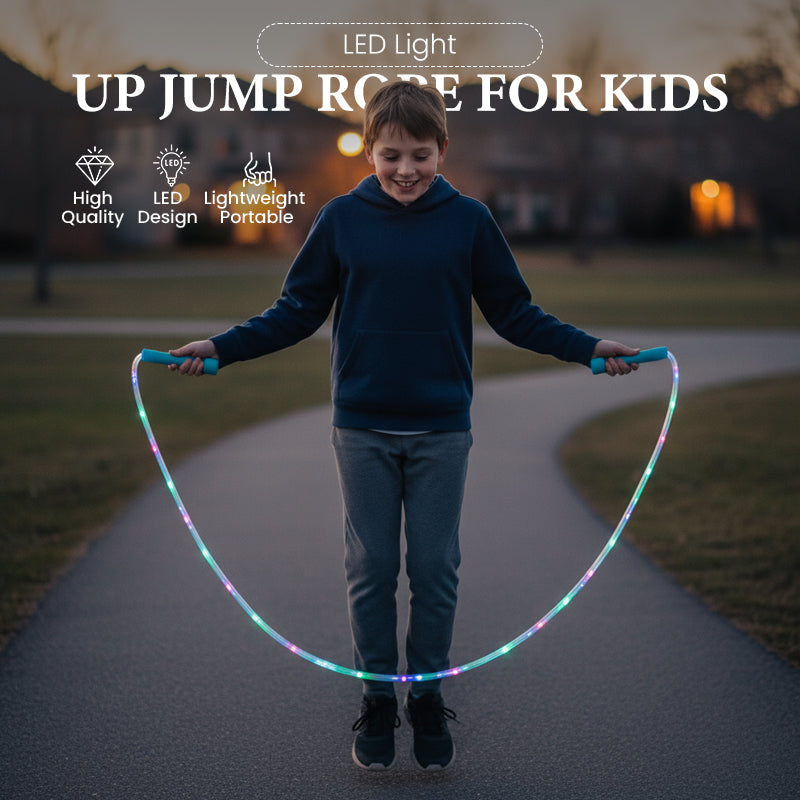 ⏳Limited-time 50% off⏰LED Jump Rope for Kids – Cool Light Show, Adjustable Length & Durable Design for Active Play 🌟