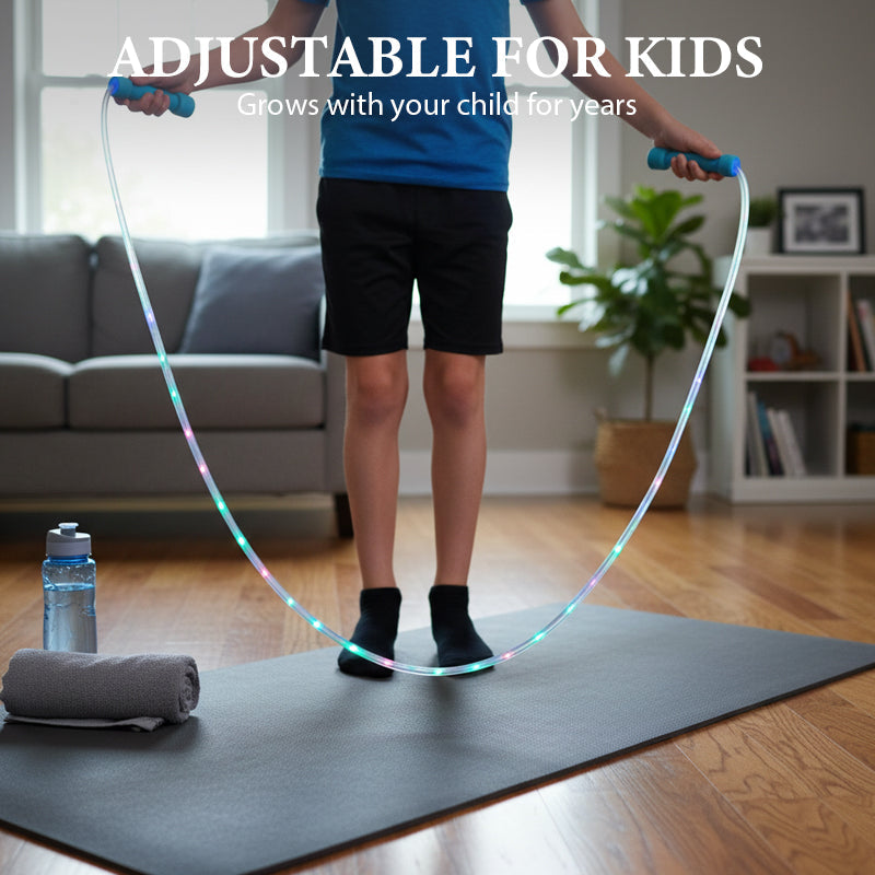 ⏳Limited-time 50% off⏰LED Jump Rope for Kids – Cool Light Show, Adjustable Length & Durable Design for Active Play 🌟