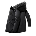 ⏳Limited-time 50% off⏰Men's Windproof Hooded Thermal Mid-Length Parka Jacket🪶🧥