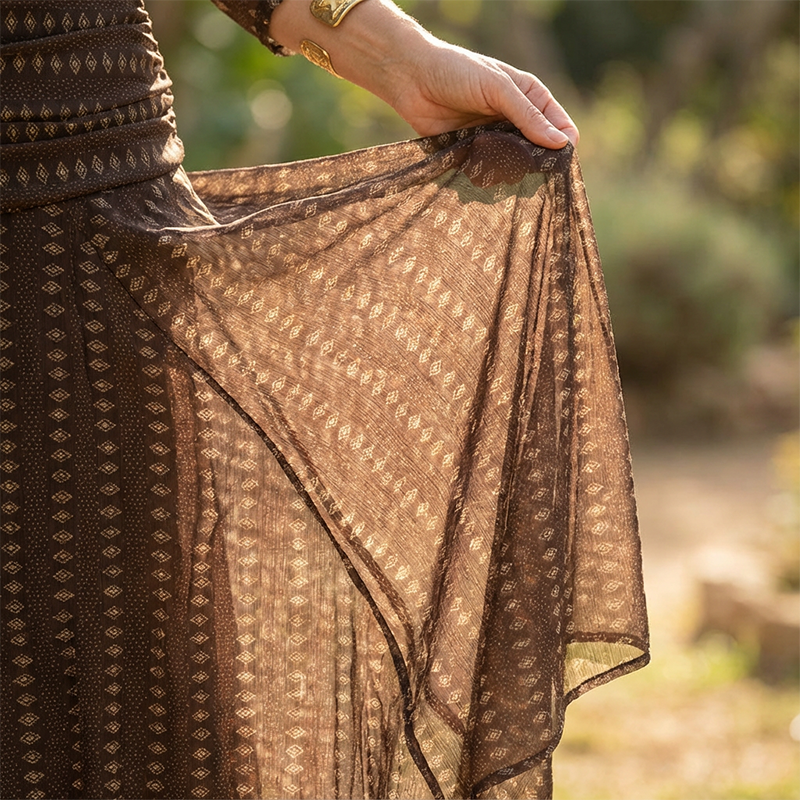 ⏳Limited-time 50% off⏰Bohemian V-Neck Ruched Mesh Maxi Dress👗