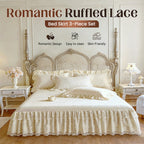 ⏳Limited-time 50% off⏰Romantic Ruffled Lace Bed Skirt 3-Piece Set🛌