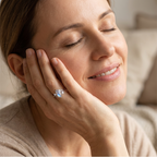 ⏳Limited-time 50% off⏰Geometric Oval Moonstone Ring with Zirconia Accents🌙💍