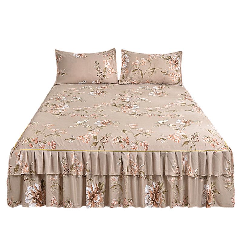 ⏳Limited-time 50% off⏰3-Piece Floral Ruffled Bed Skirt Set💐🛏️