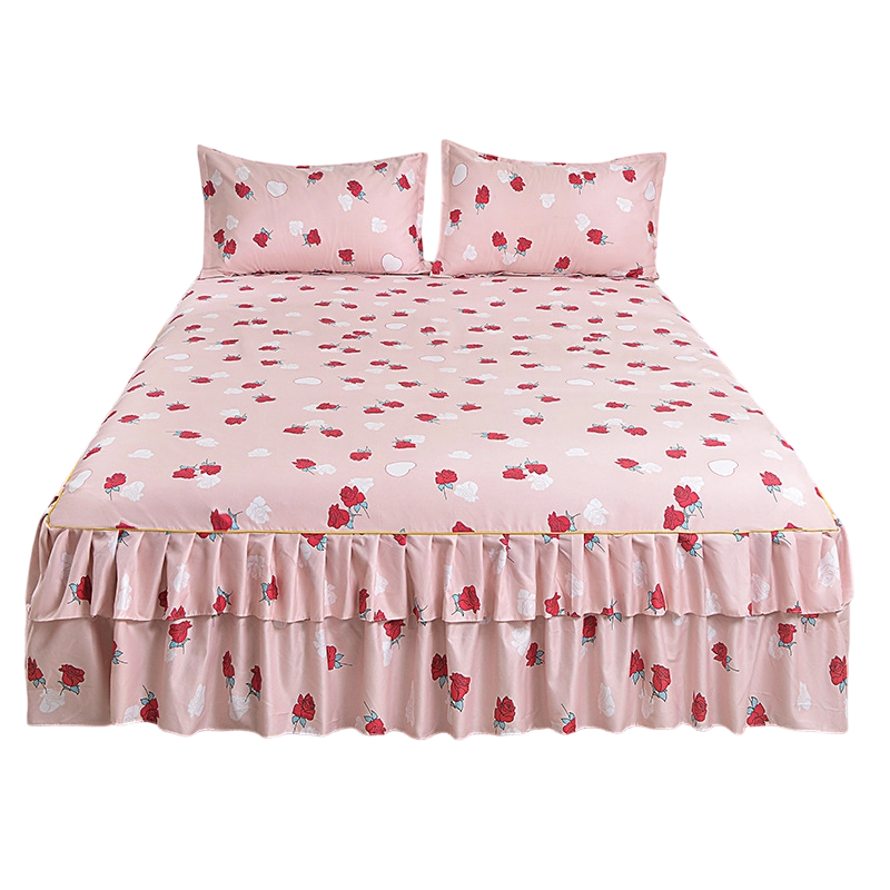 ⏳Limited-time 50% off⏰3-Piece Floral Ruffled Bed Skirt Set💐🛏️