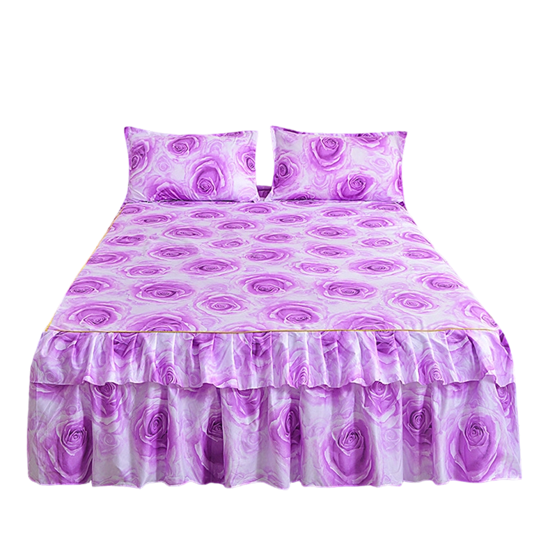 ⏳Limited-time 50% off⏰3-Piece Floral Ruffled Bed Skirt Set💐🛏️