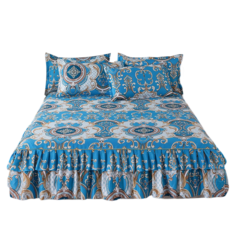 ⏳Limited-time 50% off⏰3-Piece Floral Ruffled Bed Skirt Set💐🛏️