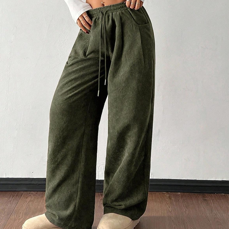 ⏳Limited-time 50% off⏰Casual Loose Fit Corduroy Trousers for Women👖