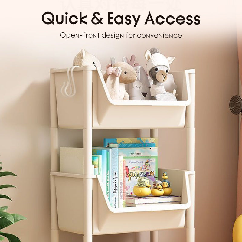 ⏳Limited-time 50% off⏰Multi-Tier Rolling Storage Cart for Narrow Spaces🗄️