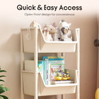 ⏳Limited-time 50% off⏰Multi-Tier Rolling Storage Cart for Narrow Spaces🗄️