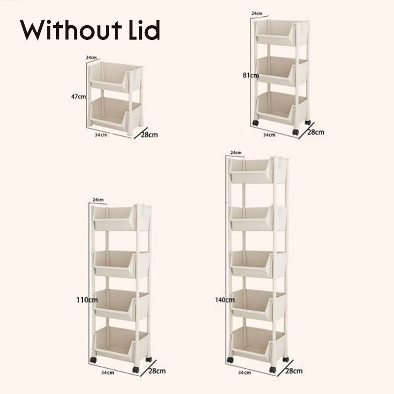 ⏳Limited-time 50% off⏰Multi-Tier Rolling Storage Cart for Narrow Spaces🗄️