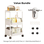 ⏳Limited-time 50% off⏰Multi-Tier Rolling Storage Cart for Narrow Spaces🗄️