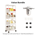 ⏳Limited-time 50% off⏰Multi-Tier Rolling Storage Cart for Narrow Spaces🗄️