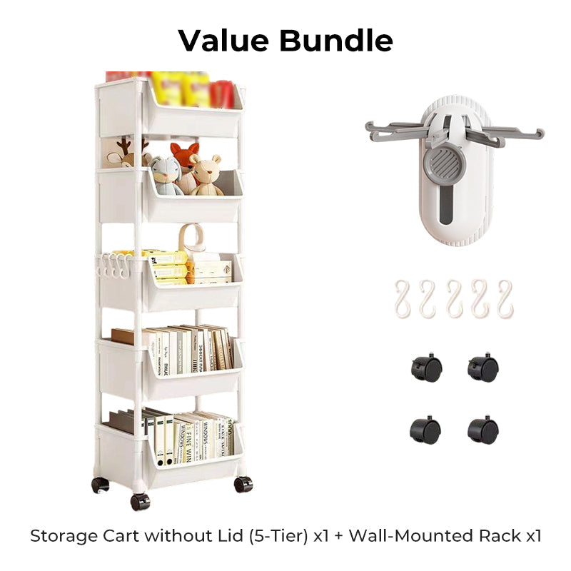 ⏳Limited-time 50% off⏰Multi-Tier Rolling Storage Cart for Narrow Spaces🗄️