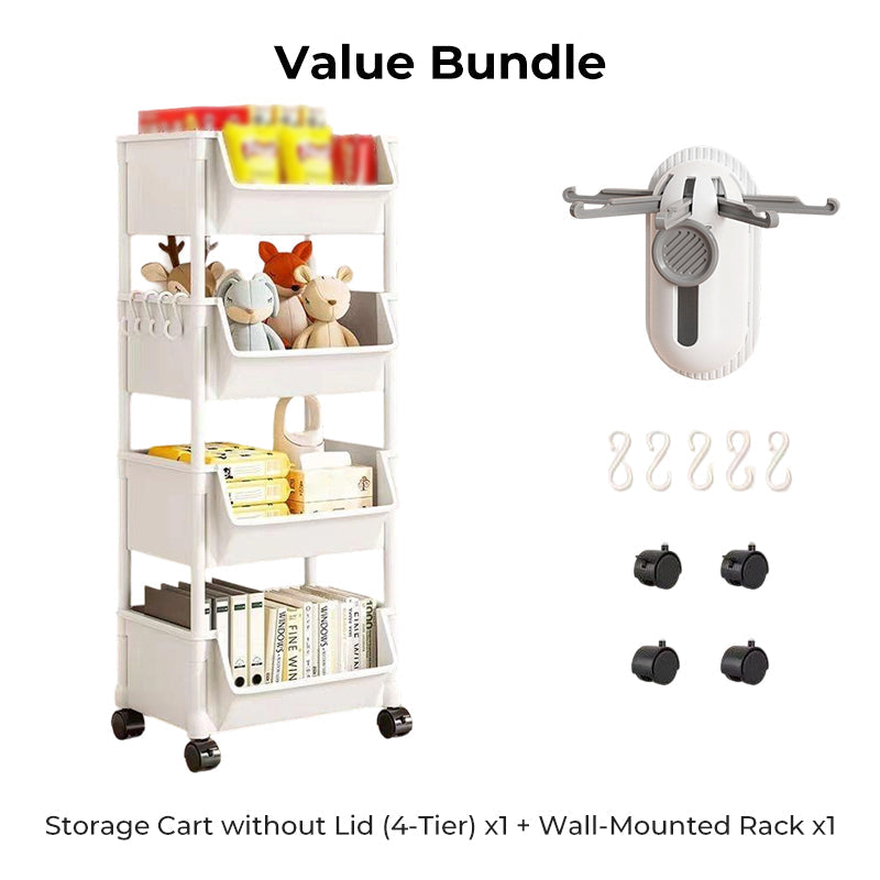 ⏳Limited-time 50% off⏰Multi-Tier Rolling Storage Cart for Narrow Spaces🗄️