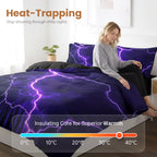 ⏳Limited-time 50% off⏰Purple Lightning Duvet Cover & 2*Pillowcase (3 PCS Set)⚡