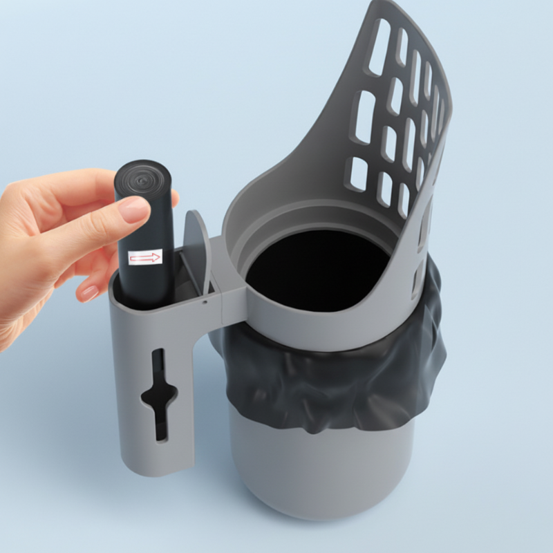 ⏳Limited-time 50% off⏰Cat Litter Scoop with Trash Can🐱💩🗑️